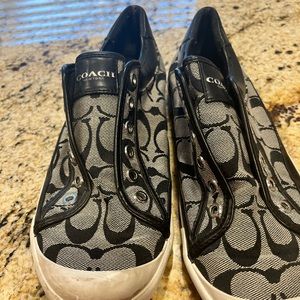 Coach slip on tennis shoes. Rarely worn.